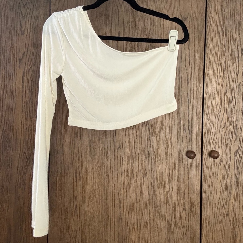 Nakd Cream One-Shoulder Top
